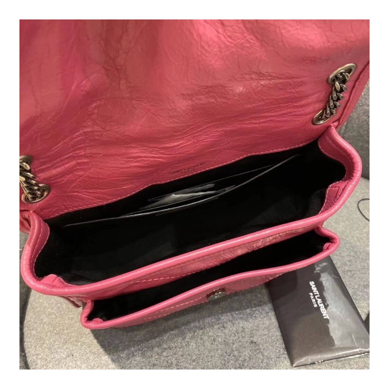 YSL Saint Laurent Niki Baby In Crinkled Vintage Leather 533037