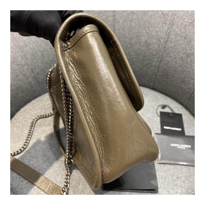 YSL Saint Laurent Niki Baby In Crinkled Vintage Leather 533037