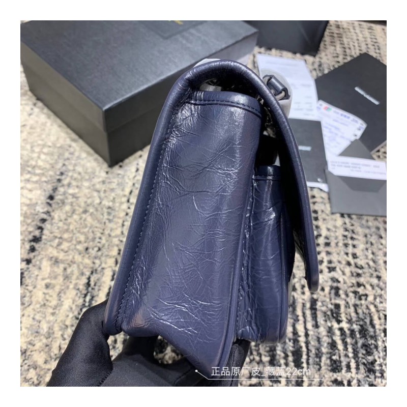 YSL Saint Laurent Niki Baby In Crinkled Vintage Leather 533037