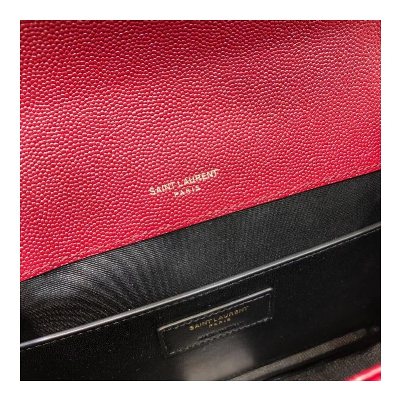 Saint Laurent Grain Leather Envelope Medium Bag 487206