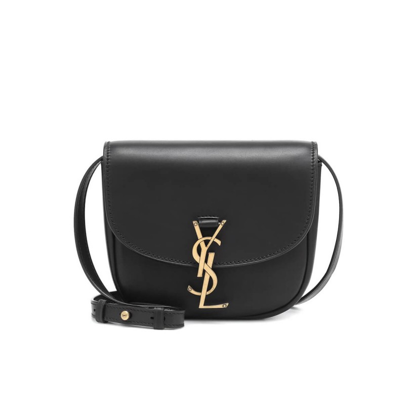 Saint Laurent Kaia YSL-Plaque Small Leather Satchel 619740