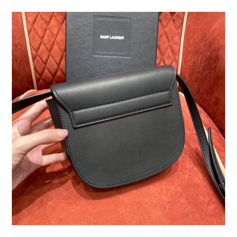 Saint Laurent Kaia YSL-Plaque Small Leather Satchel 619740