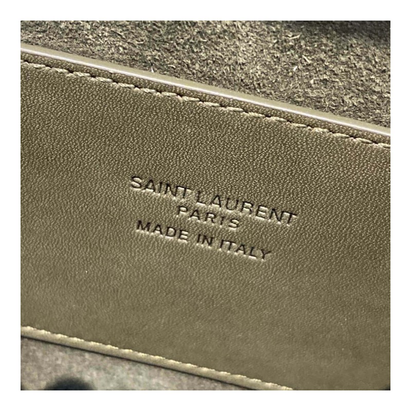 Saint Laurent Kaia YSL-Plaque Small Leather Satchel 619740