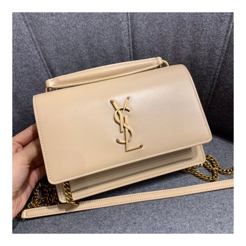 Saint Laurent Sunset Chain Wallet In Smooth Leather 533026