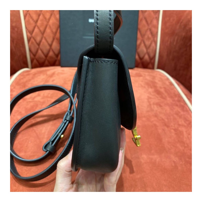 Saint Laurent Kaia YSL-Plaque Mini Leather Satchel 623097