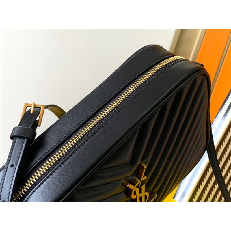 Saint Laurent YSL Lou Camera Bag in Quilted Leather Black