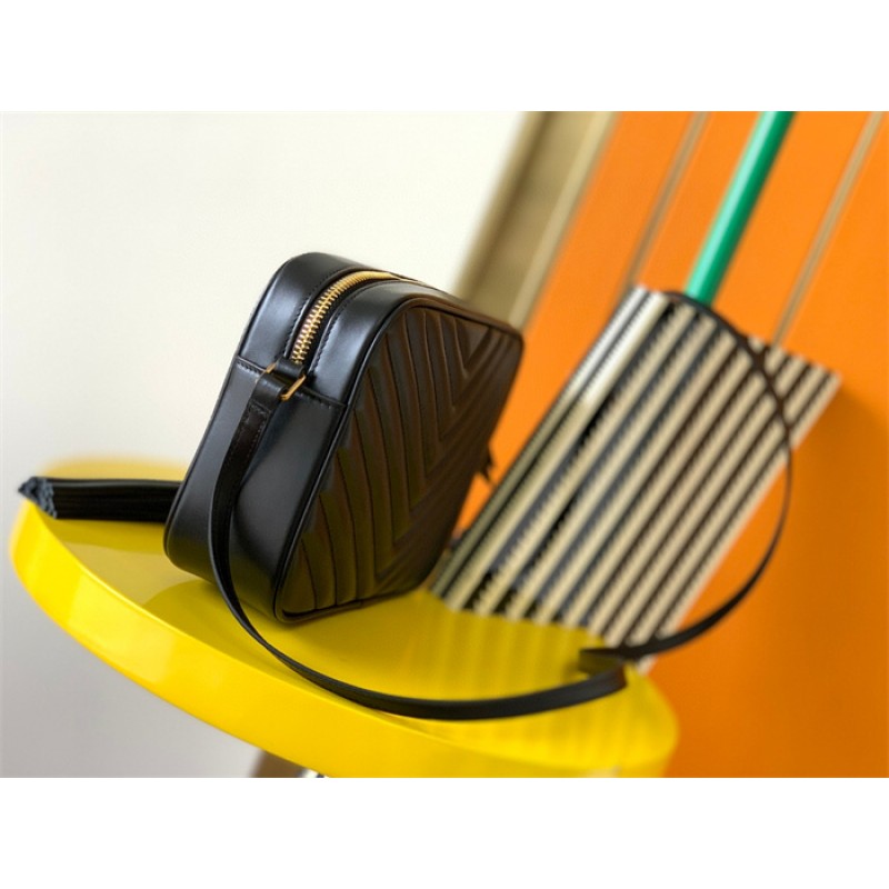 Saint Laurent YSL Lou Camera Bag in Quilted Leather Black