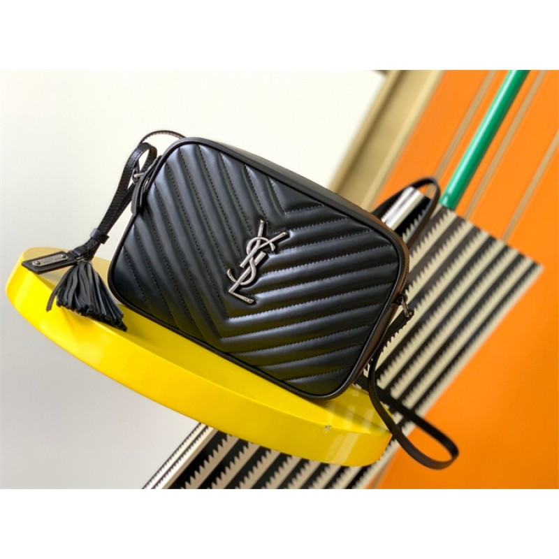 Saint Laurent YSL Lou Camera Bag in Quilted Leather Black 715232DV7041000