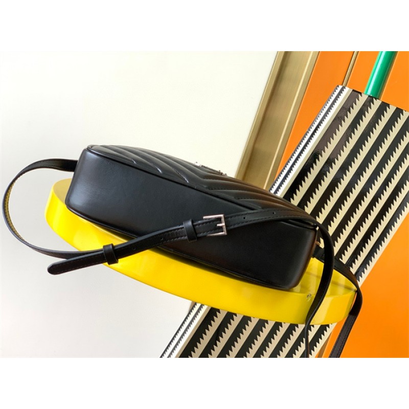 Saint Laurent YSL Lou Camera Bag in Quilted Leather Black 715232DV7041000