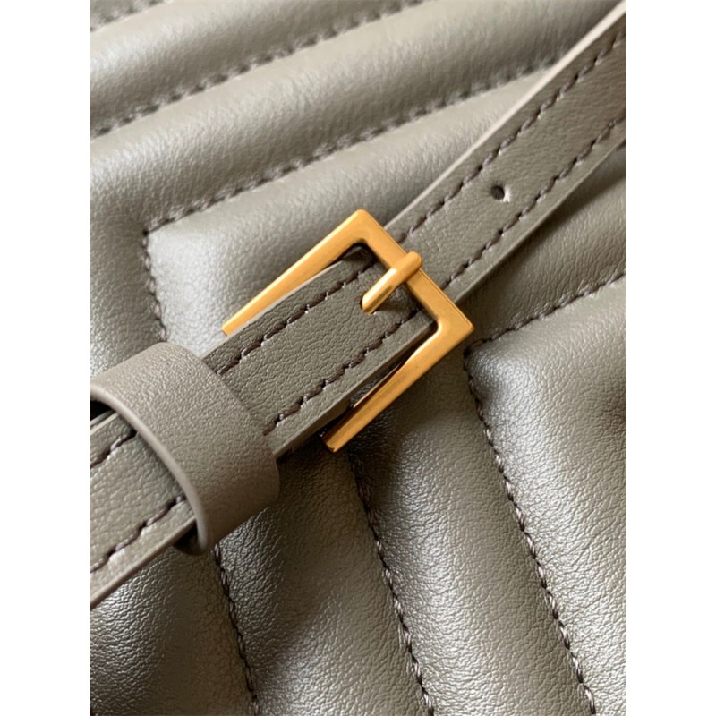 Saint Laurent YSL Lou Camera Bag in Quilted Leather Grey