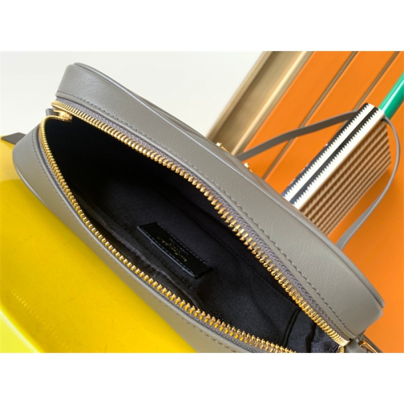 Saint Laurent YSL Lou Camera Bag in Quilted Leather Grey