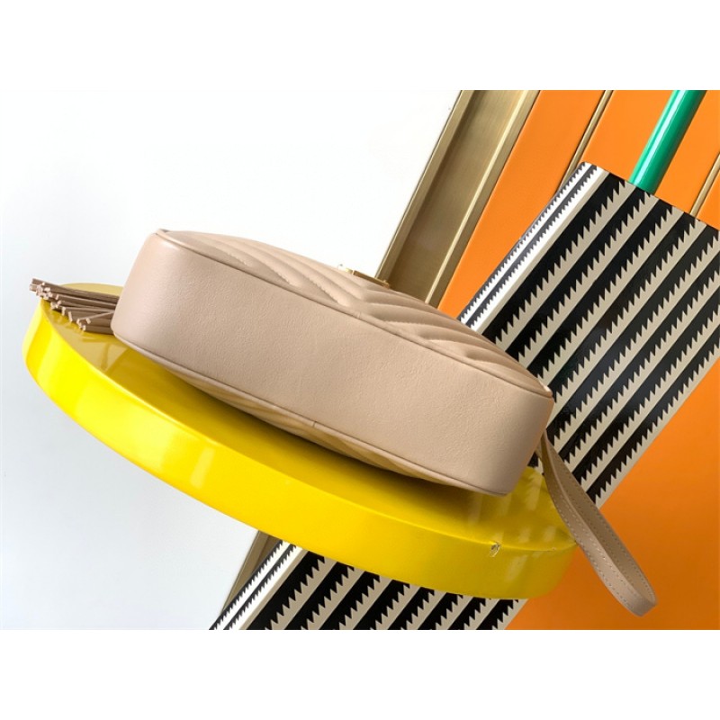 Saint Laurent YSL Lou Camera Bag in Quilted Leather Beige