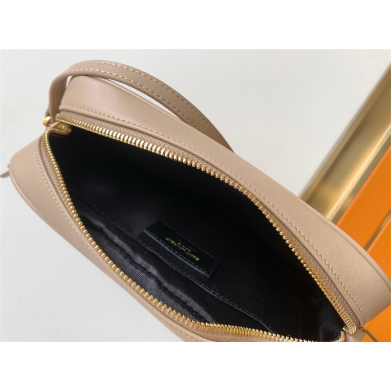 Saint Laurent YSL Lou Camera Bag in Quilted Leather Beige