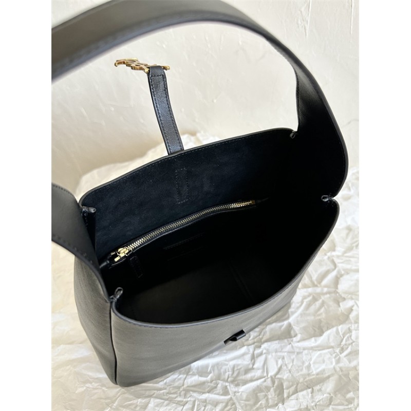 Saint Laurent Small LE 5 A 7 Supple Handbag in Grained Leather 713938AAAUQ1000