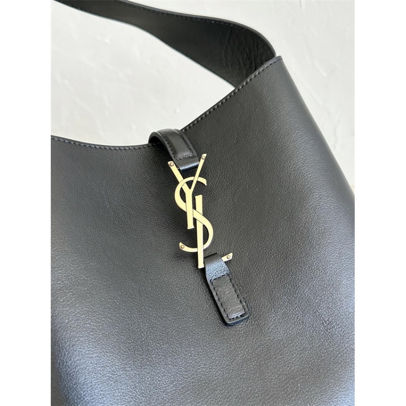 Saint Laurent Small LE 5 A 7 Supple Handbag in Grained Leather 713938AAAUQ1000