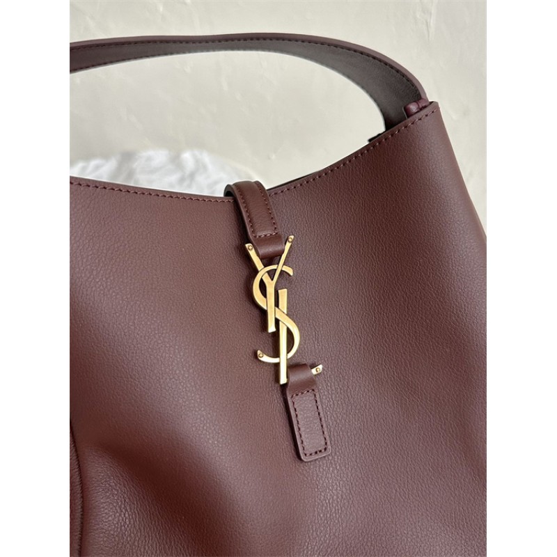 Saint Laurent Small LE 5 A 7 Supple Handbag in Grained Leather 713938AAAUQ6475