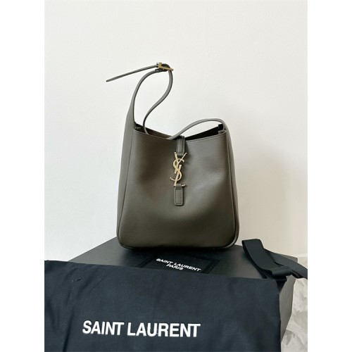 Saint Laurent Small LE 5 A 7 Supple Handbag in Grained Leather 713938AAAUQ3212