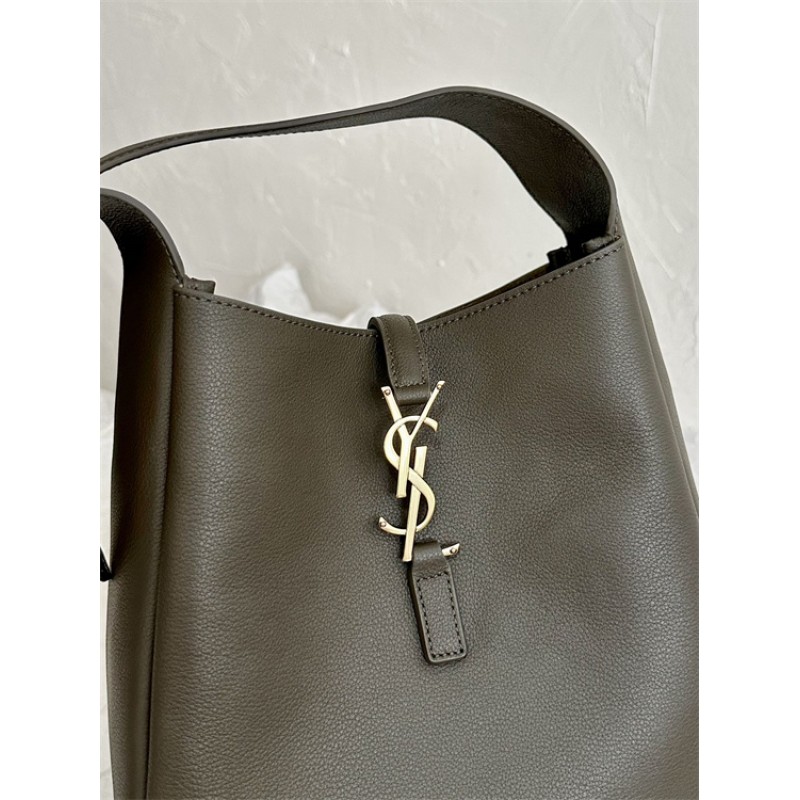 Saint Laurent Small LE 5 A 7 Supple Handbag in Grained Leather 713938AAAUQ3212