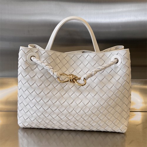 Bottega Veneta Women’s Medium Andiamo Handbag 766016White