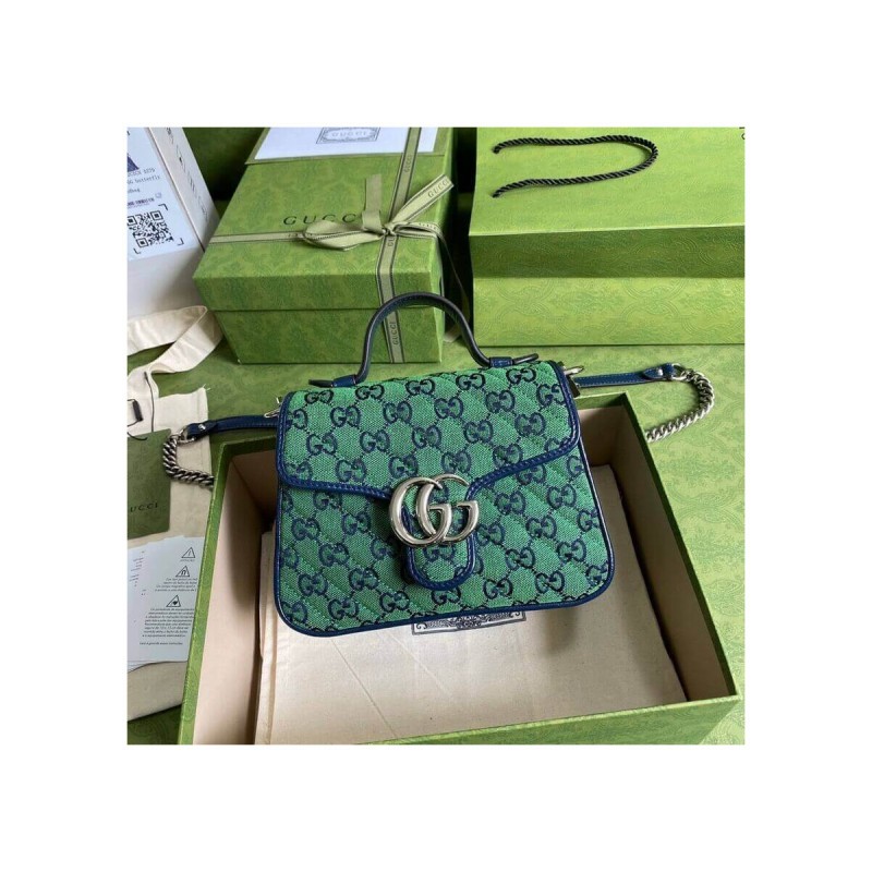 Gucci GG Marmont Multicolor Mini Top Handle Bag 583571