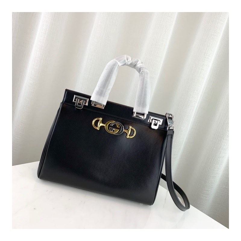 Gucci Zumi Smooth Leather Small Top Handle Bag 569712