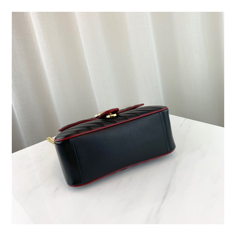 Gucci GG Marmont Small Top Handle Bag 498110 Black