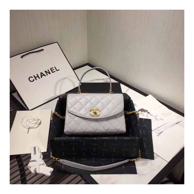 Chanel Flap Bag With Top Handle AS1174