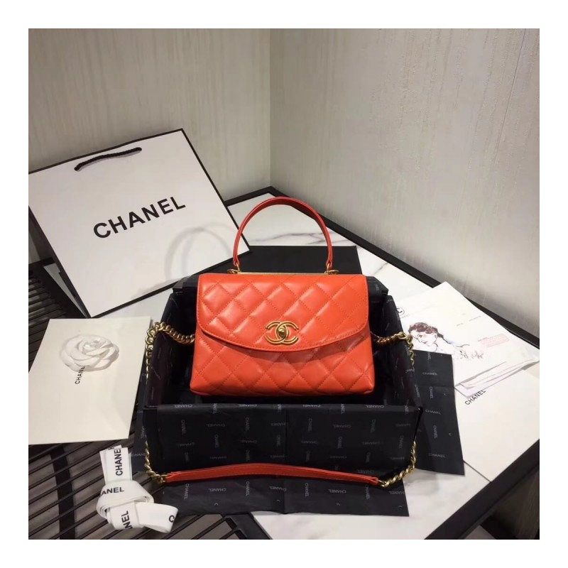 Chanel Flap Bag With Top Handle AS1174