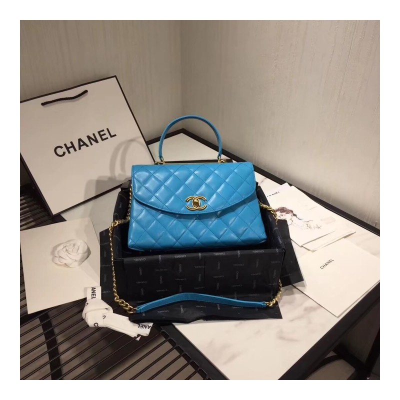 Chanel Flap Bag With Top Handle AS1174