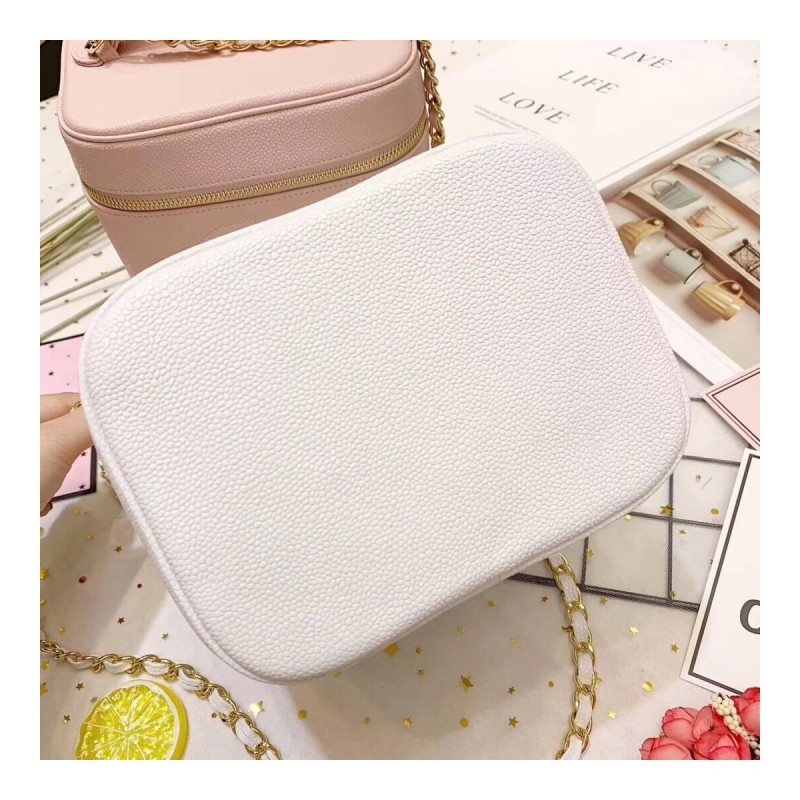 Chanel Vintage Caviar Vanity Cosmetic Bag A12