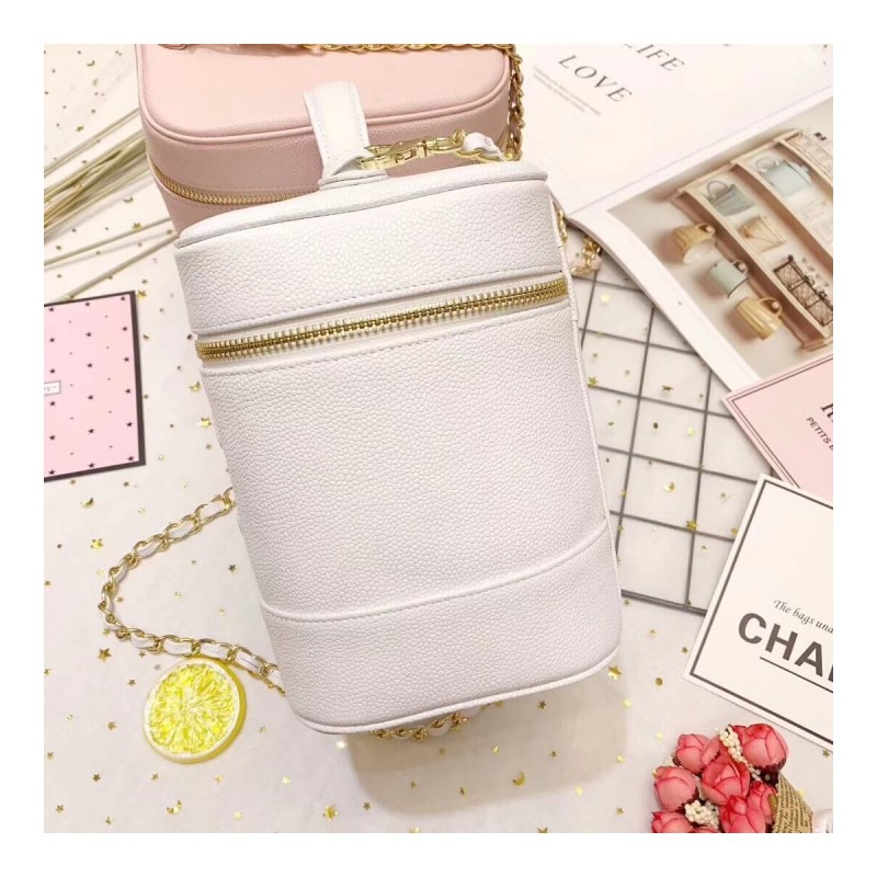 Chanel Vintage Caviar Vanity Cosmetic Bag A12