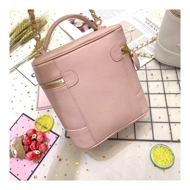 Chanel Vintage Caviar Vanity Cosmetic Bag A12