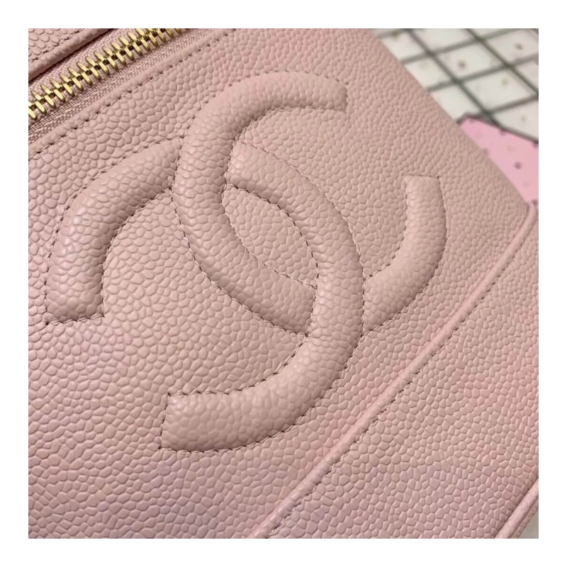 Chanel Vintage Caviar Vanity Cosmetic Bag A12