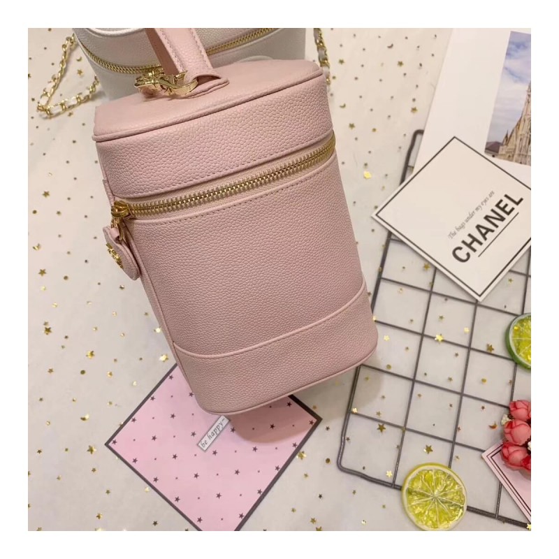 Chanel Vintage Caviar Vanity Cosmetic Bag A12