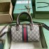 Gucci Ophidia GG mini top handle bag in beige and ebony canvas 772053 96IWG 8745