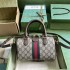 Gucci Ophidia GG mini top handle bag in beige and ebony canvas 772053 96IWG 8745
