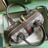 Gucci Ophidia GG mini top handle bag in beige and ebony canvas 772053 96IWG 8745