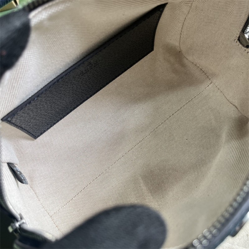 Gucci Ophidia GG mini top handle bag in beige and blue canvas 772053 96IWN 4076