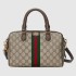 Gucci Ophidia GG small top handle bag in beige and blue canvas 772061 96IWG 8745
