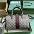 Gucci Ophidia GG small top handle bag in beige and blue canvas 772061 96IWG 8745