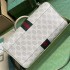 Gucci Ophidia GG small top handle bag in beige and blue canvas 772061 UULAG 9682
