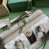 Gucci Ophidia GG small top handle bag in beige and blue canvas 772061 UULAG 9682