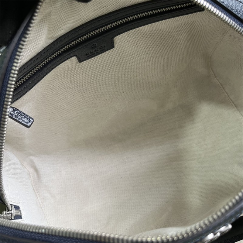 Gucci Ophidia GG medium top handle bag in Beige and blue GG Supreme canvas 772065 96IWN 4076