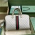 Gucci Ophidia GG medium top handle bag in Beige and white GG Supreme canvas 772065 UULAG 9682