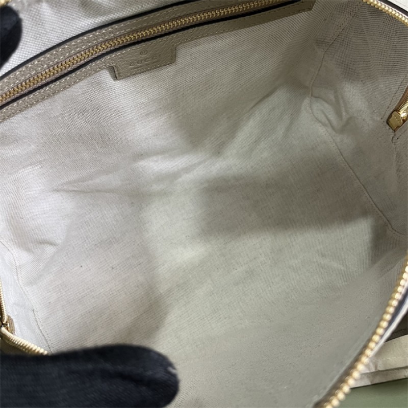 Gucci Ophidia GG medium top handle bag in Beige and white GG Supreme canvas 772065 UULAG 9682