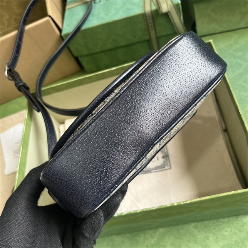 Gucci Ophidia GG mini shoulder bag in beige and blue GG Supreme 772239 FACUK 4047