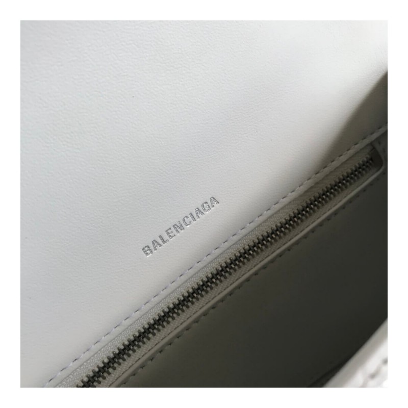 Balenciaga Hourglass S Croc-Effect Leather Tote