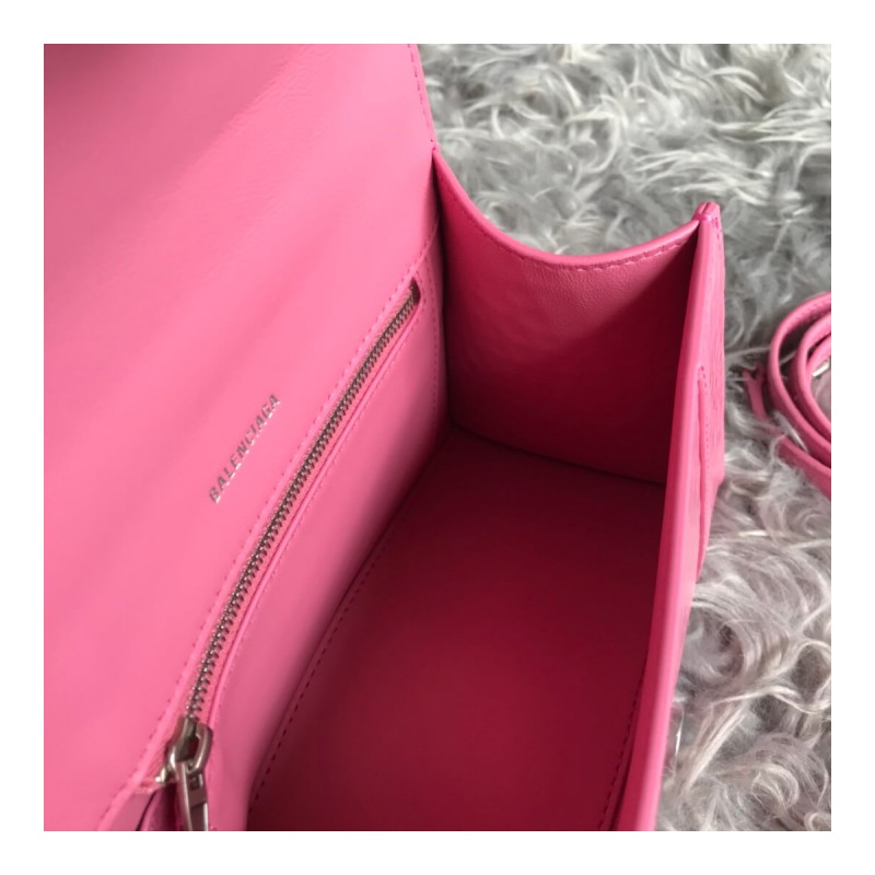 Balenciaga Hourglass S Croc-Effect Leather Tote