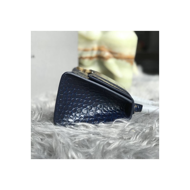 Balenciaga Hourglass S Croc-Effect Leather Tote