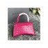 Balenciaga Hourglass S Croc-Effect Leather Tote
